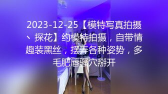 2023-12-25【模特写真拍摄丶探花】约模特拍摄，自带情趣装黑丝，摆弄各种姿势，多毛肥唇骚穴掰开